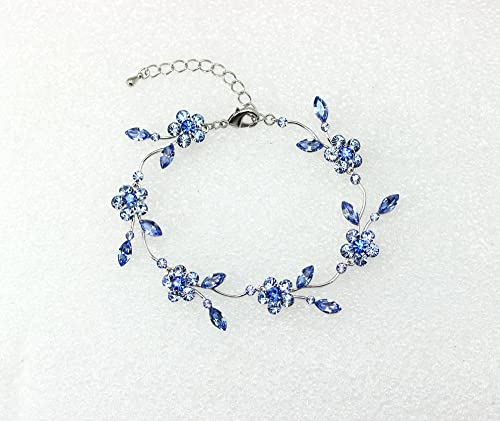 Image of Faship Gorgeous Rhinestone Crystal Floral Necklace Earrings Set