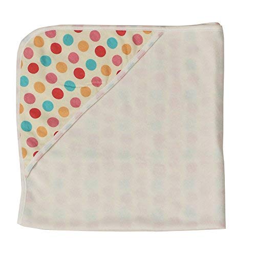 Wildcollect Premier New-Born and bébé Serviette 100% Coton Bébé Serviette De Bain avec Capuche, Polka, Rose | bébé-Loi-187 , Multicoloree , 23x23x3