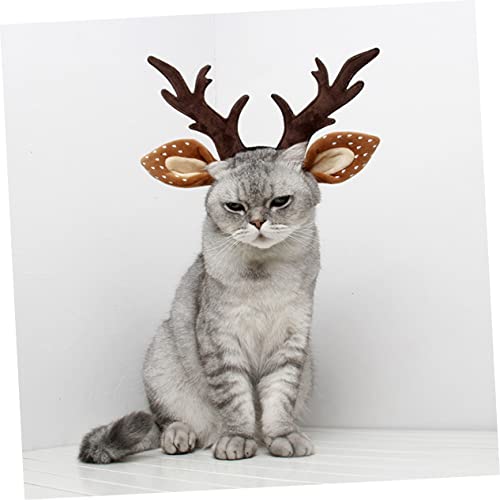 Diadema para mascota con cuernos de reno S miniatura 5