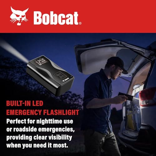 Image of Bobcat Tire Inflator Portable Air Compressor 4000 mAh - 150 PSI - Fast Inflation Cordless Air Pump for Car Tires with Digital Pressure Gauge - Portable Air Pump for Car, Motorcycles, Bikes & Balls