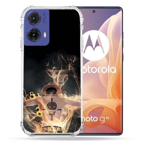 Coque Motorola G85 5G One Piece Ace Noir Housse Renforcée Cokitec