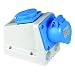 Produktbild TPelectric - Kombi Wandsteckdose 3x16A CEE IP44 mit Schuko Steckdose