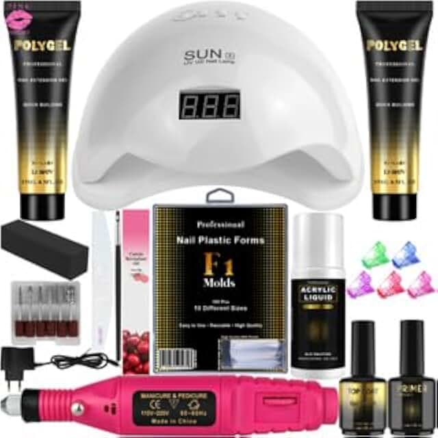 Kit de Unha Polygel Lixadeira Caneta (BRANCO)