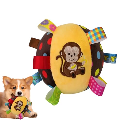 Quietschende Hundespielzeuge, Weicher interaktiver Plüsch- Quietschball | Hunde Beschäftigungsspielzeug | Zur Reduzierung von Langeweile Spiel Training Reise Pool Hof Haus Garten Drinnen Dra