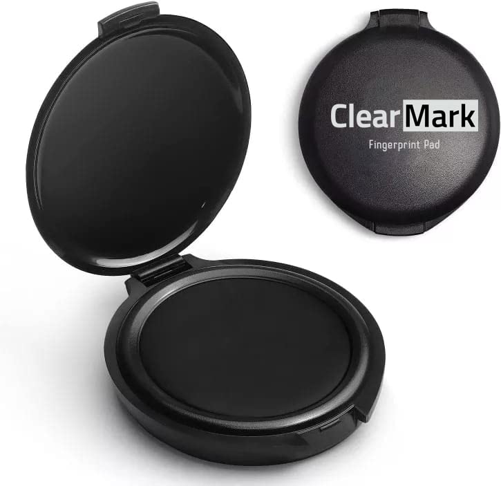 WEPACK Thumb and Finger Print Ink Pad/Black Ink Pad/Stamp Pad/Finger Print Stamp pad for Notary Supplies Identification Security Pack of 2