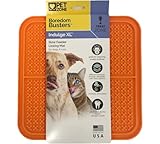Pet Zone Boredom Busterz Induldge XL Slow Feeder Licking Mat, 12.3' x 11.75' x 4.75', Orange, Pack of 1
