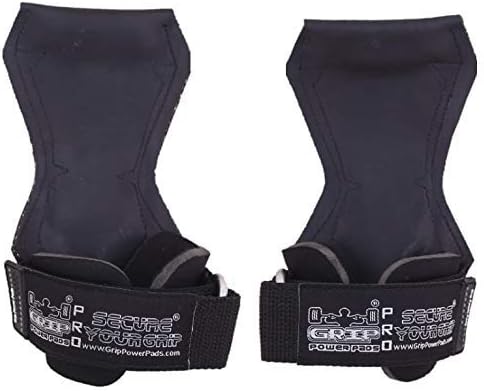 Weight Lifting Hand Grips Heavy Deadlifts Rows Pull Ups Neoprene Padded Wrist Wraps Support Rubber Straps Gloves Powerlifting Bodybuilding (Pair)