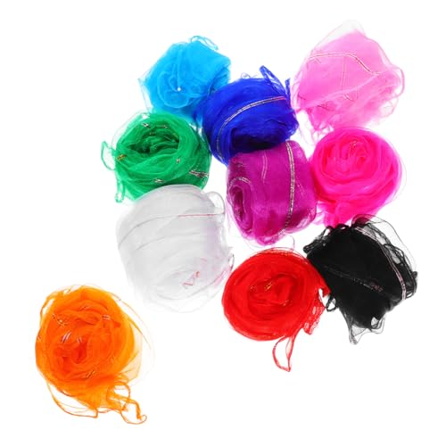 Pañuelos de baile de textura suave con diez bufandas coloridas y ligeras