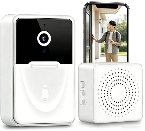 Générique Sonnette sans Fil avec caméra, Sonnette caméra1080p,Surveillance de Vision Nocturne...