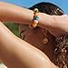 HolidayQbee Beaded Bracelets for Women Dainty Chunky Bracelet Coloful Beaded Boho Summer Bracelet Fashion Trendy Stone Beads Bracelet Beach Jewelry Gifts