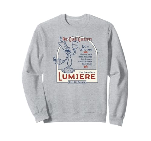 Sweat Beauty and the Beast Lumiere Be Our Guest Disney pour fan