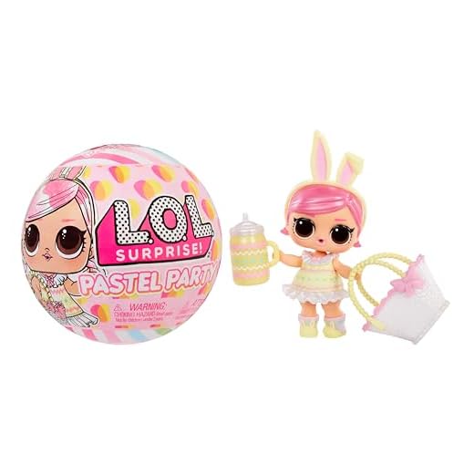 L.O.L. Surprise! Pastel Party Hops Tot - 1 Poupée et 6 Surprises, avec de Mignons Vêtements et Accessoires sur Le Thème du Printemps, Collectionnez Les 2 Poupées, À Partir de 4 Ans