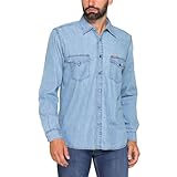 Carrera Jeans - Camicia Uomo in Denim, Blu Chiaro (XXL)
