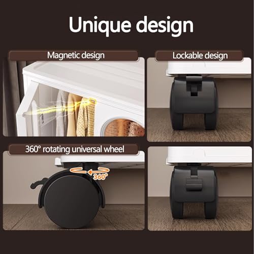 Armario portátil con puertas perchero resistente dormitorio guardarropa modular apartamentos 8