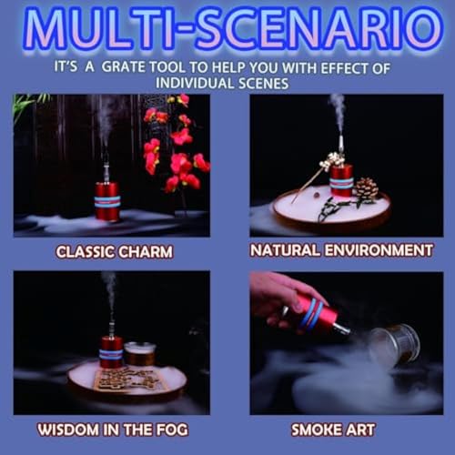 Máquina de humo mini metálica roja portátil miniatura 2