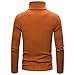 Men's Turtleneck Sweater Male Korean Version Casual All-Match Knitted Bottoming Shirt Beige 3XL