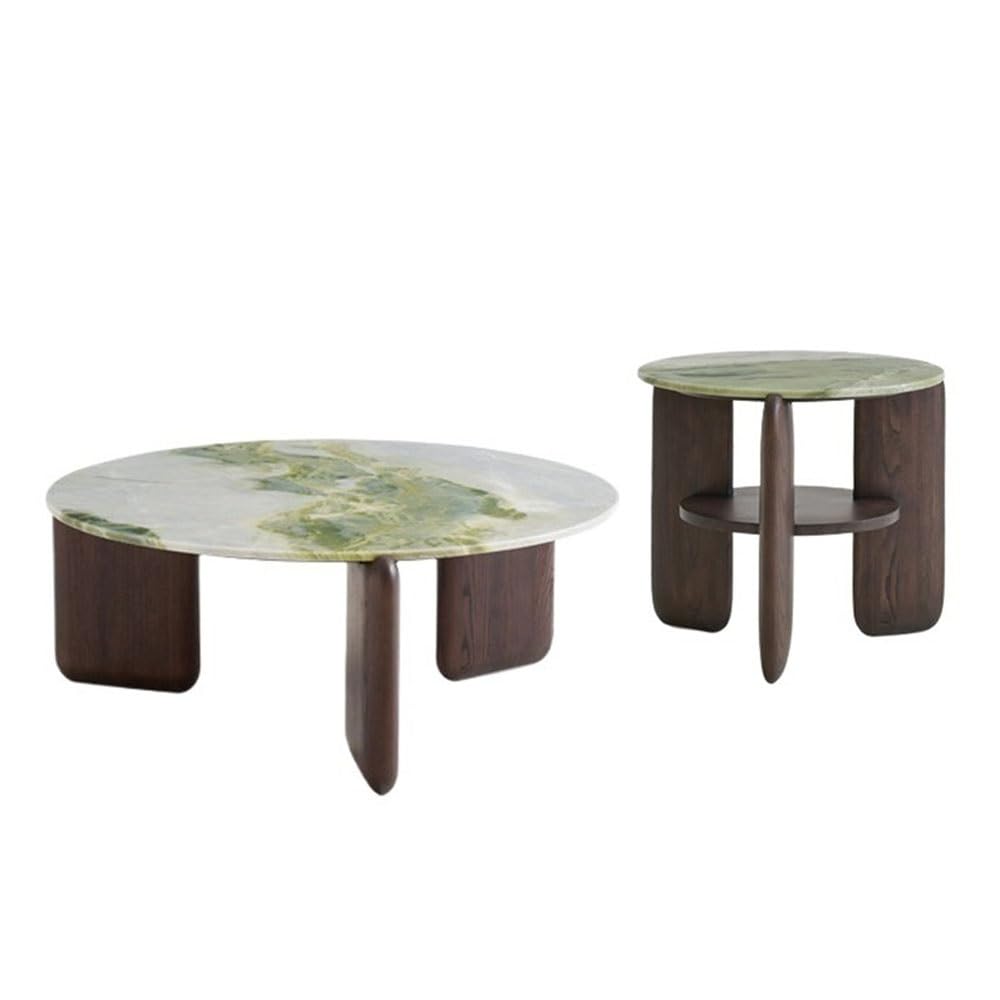 ZTHYSHOZ Side Table 2-Piece Coffee Table Set Round Living Room Tables Centerpiece