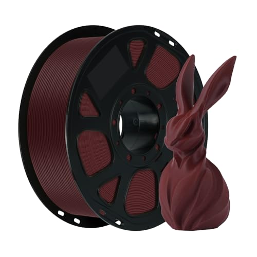 Image of Kingroon PLA Filament 1.75mm, 1kg Spool (2.2lbs), + /- 0.02mm Tolerance, Smooth 3D Printing Filament, Fits for Most FDM 3D Printers, Retro Red