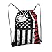 SEOCKA Football American Flag Sport Drawstring Backpack Gym Bag Sackpack Zipper Cinch Sports Backpack For Men Women