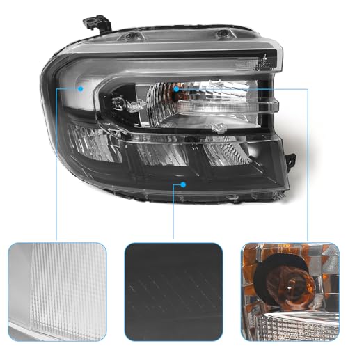 Headlight Assembly w/LED DRL Compatible with Ford Maverick 2023 2024 Black Housing Front Light Headlamp Right Passenger Side RH by KACHIR - Used condition - Image 2