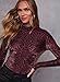 miduo Womens Spring Fashion 2026 Slim Fit Velvet Burnout Top Crew Neck Long Sleeve Shirt Blouses Tops Mauve M