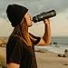 BOTTLE BOTTLE 24 oz sports water bottle stainless steel insulated water bottle with straw and pills holder (black stone)