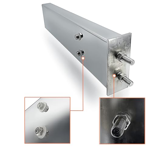 Image of TORQUE Mud Flap Hanger for Semi Trucks 2-1 /2 inch Bolt Spacing 30 inch Chrome, 4 inch Light Cutouts, Lights NOT Included, Spring Loaded, Straight, Right Left Included (TRMFH308)