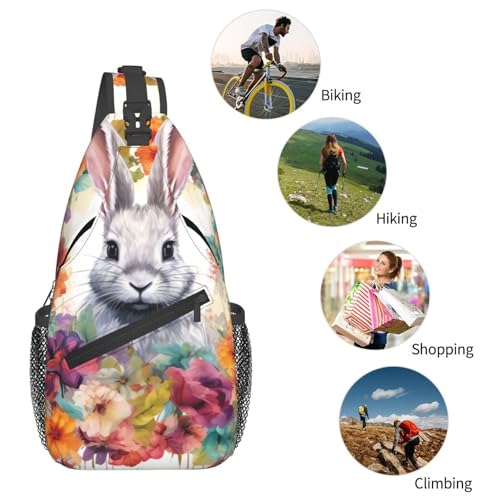 Mochila Sling pequeña para mujer y hombre negra miniatura 6