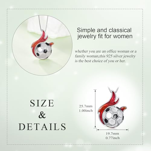 KQF Sports Necklace Baseball/Basketball/Volleyball Necklace 925 Sterling Silver Sports Headphone Pendant Jewelry Gift for Men Women Sports Fans4