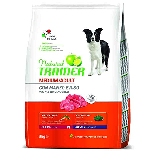 Natural Trainer Cibo per Cani Medium Adult Manzo 3 Kg