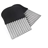  Zibnwee 2 PCS Pommes Wellenmesser, Edelstahl Kartoffelschneider, Pommesschneider Pommes Frites Schneider Kartoffel Wellenschneider, Obst Gemüse Salat Schneider Werkzeug