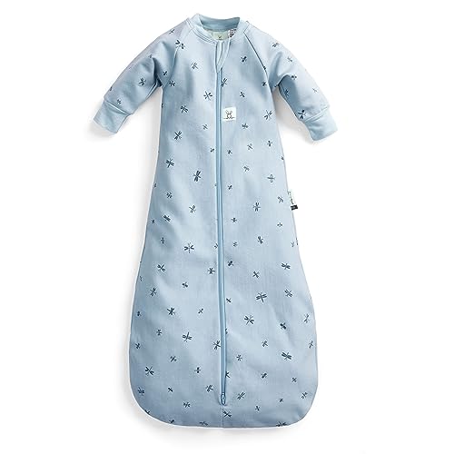 Image of ergoPouch Jersey Sleeping Bag 1.0 TOG - Arms-Out Baby Sleep Sack, Ideal Transition from Swaddling, Slim Fit Keeps Baby Secure & Comfortable, Soft Breathable Fabric (8-24 Months, Dragonflies)