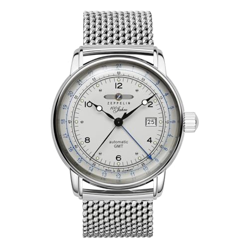 [ZEPPELIN] メンズ 腕時計 ツェッペリン １００シュウネンキネンシリーズ 8666-M1 自動巻 5気圧防水 ミネラルガラス シルバー文字盤 ステンレススチール [並行輸入品]