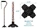 NOVA Medical Products NOVA Sugarcane, Walking Cane with All Terrain Rubber Quad Tip Base and Carrying Strap, Butterfly Symphony Design