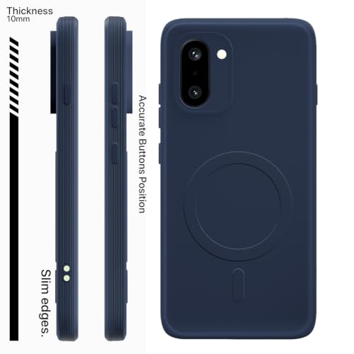 Image of Pikkme Back Cover for OnePlus 15R 5G Soft Matte Silicone Mag-Safe Design (Mag-Safe Not Support) Camera Protection | Slim Fit Bumper Cover (Blue)