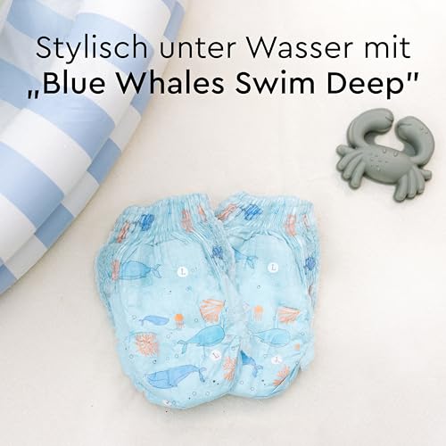 LILLYDOO hautfreundliche Einweg-Schwimmwindeln für Babys, Größe S (6-11 kg), 1 Packung (20 Stück) mit Unterwasser-Design, Windeln für sicheren Schutz im Wasser