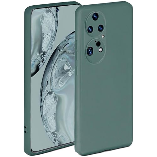 Coque silicone Huawei P50 Pro ONEFLOW bleu pétrole souple avec protection caméra