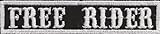 Abmessungen: 100x20mm SOA sw, FREE RIDER Namensschild Rangabzeichen Motorad Kutte Patch Aufnäher
