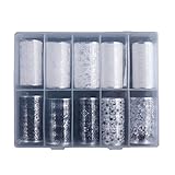 Steelwingsf Control deslizante de uñas Vitras de transferencia de impresión floral vívida portátil