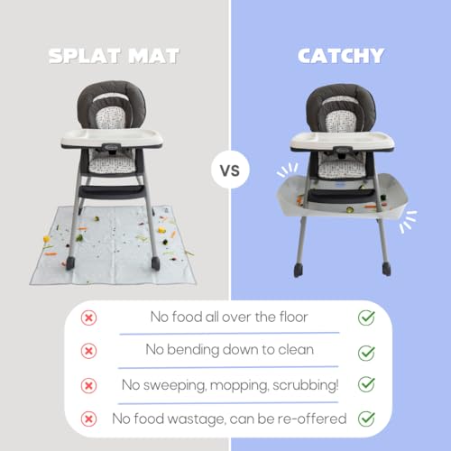 Image of CATCHY - Food Catcher - Compatible with Graco Table2Table LX 6-in-1 High Chair + 11 Other High Chairs - Highchair Sold Separately - Baby & Toddler Food & Mess Catcher - Under High Chair Accessory | High Chair Food Catcher - High Chair Sold Separately - Baby & Toddler Food & Mess Catcher - Under High Chair Accessory