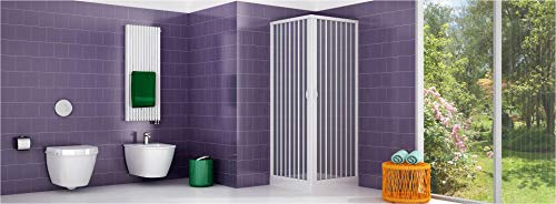 Mampara de Ducha 90x100 CM 185 de PVC mod. Acquario con apertura Central