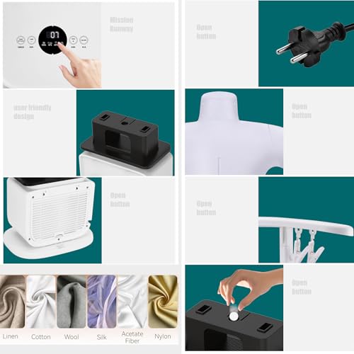 Crezla Ironing Machine Hands-Free Automatic Ironing Machine Iron Quick Ironed Dry Adjustable Time & Temperature Works for Shirts Pants & Shoes Smart Laundry Dryer