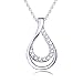 925 Sterling Silver Necklace ARTDOU "Infinity Love" Mobius Strip Fashion Jewelry Pendant for Women, 18"