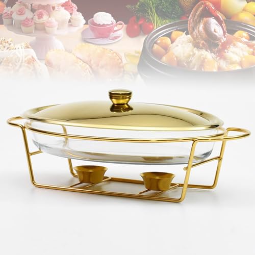 Ensemble de buffet haut de gamme avec pot en verre et couvercle métal