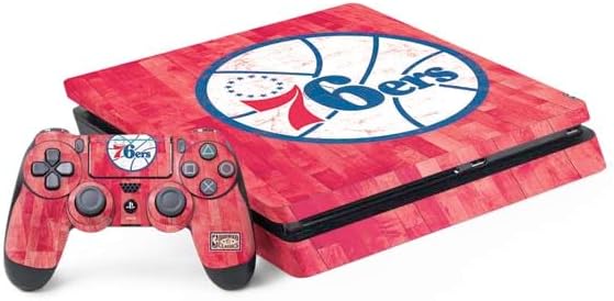 Skinit Decal Gaming Skin Compatible with PS4 Slim Bundle - Officially Licensed NBA Philadelphia 76ers Red Digi Camo Design