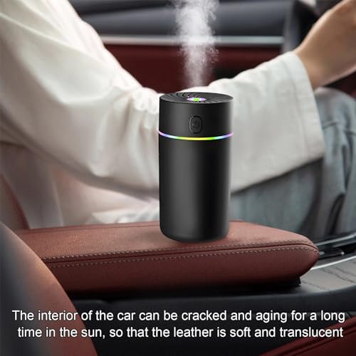 Image of DXNQ Car Fragrance Diffuser, USB-Powered Car Air Freshener Mist Humidifier Essential Oil Diffuser, Portable Car Air Freshener Aromatherapy Diffuser for Vehicle, Car Accessories (Black)