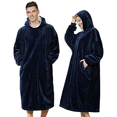 AmyHomie Extended Oversized Sherpa Wearable Blanket Hoodie