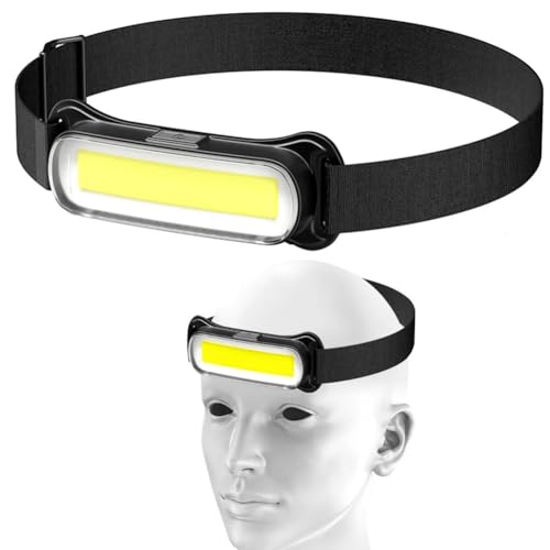 Linist Rechargeable Headlamp Flashlight with 3 Modes – COB LED, Type-C USB Charging, Waterproof...