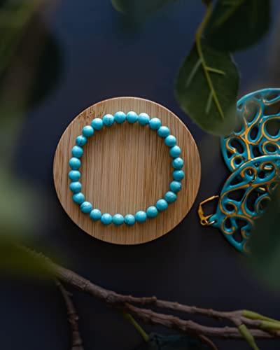 Bracciale da donna turchese naturale | 6 mm