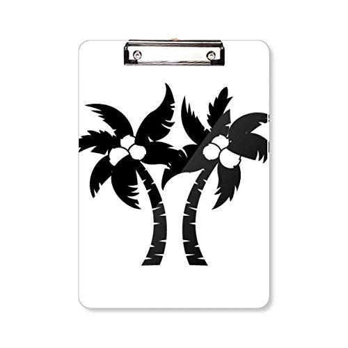 Porte-bloc A4 silhouette cocotier noir pour organiser vos documents au quotidien